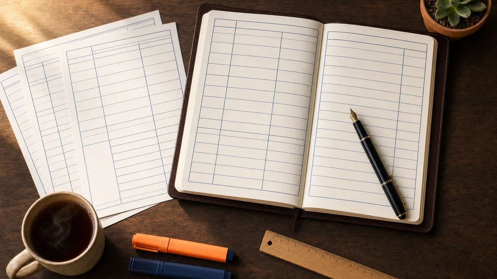 Cahier journal vierge : 5 trames Word à comparer