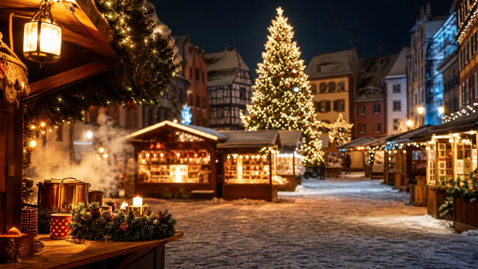 Illustration vacances de Noël — vue d'ensemble